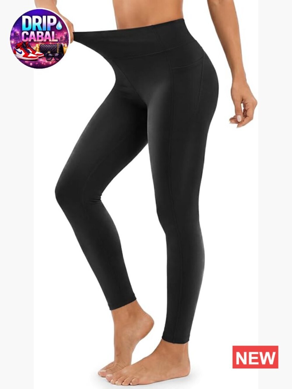 Compression Leggings with Pocket High Waist Tummy Control Workout Yoga Pants